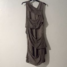 Cynthia Ashby Gray Airbrush Cross Drap Sleeveless Dress. Feels Like Linen No Material Tag. Size M. Measurements Pit To Pit Flat 19" Length 43" Allure Dress, Asymmetrical Dress, Sleeveless Dress, Womens Dresses, Grey, Women Shopping, How To Wear, Dresses, Clothes