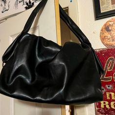 Never Used. No Flaws. Perfect Condition. Trendy Black Hobo Bag For Everyday, Trendy Black Shoulder Bag For Fall, Trendy Black Travel Hobo Bag, Trendy Black Tote Hobo Bag, Black Shoulder Bag For Errands In Fall, Trendy Black Hobo Bag For Travel, Black Shoulder Bag For Fall Errands, Black Tote Bag For Fall, Fall Season Black Tote Shoulder Bag