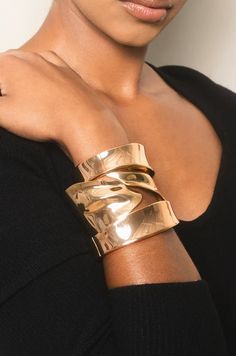 Melted Abstract Cuff Bracelet – Ettika Latest Bracelets, Resin Bracelet, Back Necklace, Gold Bracelet Cuff, Chain Anklet, Bracelet Crafts, Silver Cuff Bracelet, Gold Plated Chains, Silver Cuff