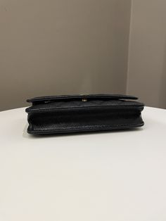 Chanel Classic Quilted Wallet on ChainBlack Caviar GHWSize 18.5 x 12 x 3.5 cmChain drop 60 cmSeries 309.5/10 Excellent (inevitable scratches on hardware, minimal faint interior sign of use otherwise almost like new, clean front and back)Includes dust cover and ity cardRTP 4800 sgdPrice now 3550 sgd 2650 usd CN5753-01 Classic Formal Wallet With Chain Strap, Timeless Rectangular Wallet On Chain For Formal Occasions, Classic Wallet On Chain With Chain Strap For Office, Classic Black Clutch With Card Slots, Classic Office Wallet On Chain With Gold-tone Hardware, Classic Crossbody Wallet With Chain Strap, Business Wallet On Chain With Gold-tone Hardware, Formal Rectangular Wallet On Chain With Card Slots, Elegant Black Wallet With Rectangular Case