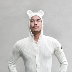 POLAR BEAR Suit for Adults - Costume Jumpsuit -Festival Pj's - Jumpsuit - Bear Pajama Onesie for Men Onesie Men, Polar Bear Theme, Teddy Bear Costume, Bear Onesie, Winter Pjs, Men Costume, Bear Halloween, White Polar Bear, Diy Kostüm