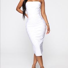 Brand New. Great Quality And Fits Like A Glove. Never Got The Chance To Wear It. Fashion Nova Dress, Fashion Nova Dresses, Wear It, Fashion Nova, Dresses Midi, Colorful Dresses, Women's Fashion, Color White, Midi Dress