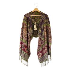 Stay stylish and cozy with our Mexican Poncho Scarf Cape Mexican Shawl Oaxaca Handwoven. Handcrafted on a waist loom in Oaxaca, Mexico, each piece is a one-of-a-kind addition to your wardrobe. Wear it as a poncho, shawl, or scarf - the possibilities are endless! You'll never tire of finding new ways to rock this unique and versatile accessory. Measurements 69" x 25.5" Traditional Mexican Shirts, Mexican Shawl, Scarf Cape, Poncho Scarf, Mexican Shirts, Poncho Shawl, Scarf Poncho, British Indian, Loom