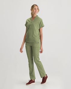 Pharm Tech, Oversized Sleeves, Oversize Sleeves, Fall Over, Good Things Take Time, Kinds Of Fabric, Medical Scrubs, Recycled Bottles, Collar Top