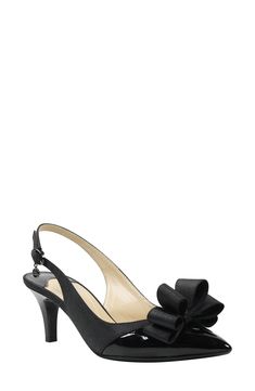 A delightful bow and slingback strap punctuate this pointy-toe pump with effortless sophistication. Style Name:J. Reneé Gabino Slingback Pump (Women). Style Number: 5540541. Perfume Black, Outfits Skirt, Black Boho, Model Outfits, Wide Shoes, Slingback Pump, Women's Pumps, Black Fabric, Women's Shoes