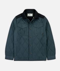 Dogwood Quilted Jacket - Navy – Jetty Winter Cotton Quilted Jacket For Cold Weather, Cold Weather Utility Outerwear With Padded Collar, Winter Quilted Cotton Jacket For Cold Weather, Long Sleeve Quilted Jacket For Outdoor Winter Activities, Long Sleeve Quilted Jacket For Winter Outdoor, Fall Quilted Outerwear For Outdoor Activities, Midweight Fleece-lined Outerwear For Fall, Weatherproof Quilted Jacket For Cold Fall Weather, Winter Quilted Jacket For Outdoor Activities