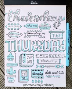 a notebook with some type of lettering on it