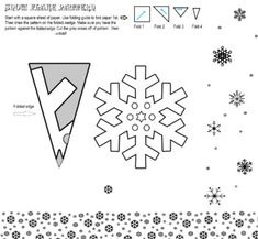 snowflakes are shown in black and white, with the words winter written on them