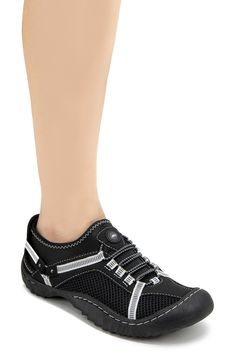 A harness accent gives sporty, supportive style to this non-slip pair of shoes. Round toe Slip-on style Neoprene upper, EVA sole Imported Black Sporty Walking Shoes With Secure Fit, Black Moisture-wicking Walking Shoes With Athletic Fit, Black Athletic Fit Walking Shoes With Moisture-wicking, Black Synthetic Walking Shoes With Secure Fit, Functional Black Walking Shoes With Moisture-wicking, Functional Black Moisture-wicking Walking Shoes, Black Synthetic Athleisure Walking Shoes, Athleisure Black Walking Shoes For Outdoor Activities, Black Athleisure Walking Shoes For Outdoor Activities