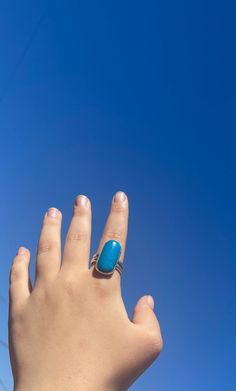 Unique blue opalite and silver ring  Double band Adjustable Blue Opal Ring, Adjustable Blue Opal Gemstone Ring, Blue Opal Jewelry For Healing, Blue Opal Open Ring In Sterling Silver, Handmade Blue Moonstone Ring For Healing, Minimalist Blue Turquoise Open Ring, Minimalist Nickel-free Blue Ring, Handmade Blue Opal Ring In Sterling Silver, Handmade Blue Opal Rings