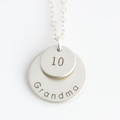 "This is the perfect personalized mom/grandma necklace! Offered in quality 14k gold fill, sterling silver, and rose gold fill, a beautiful piece your wife, mom, grandma, best friend, any special woman in your life will enjoy and wear close to their heart. HOW - TO - ORDER 1. Select your options from the drop down menu see photo for font styles and symbol options 2. Chain length options are 16\", 18\", 20\" & 22\". For additional chain lengths a ½\", 1\", 2\" or 3\" extender chain can be purc Names Necklace, Mom Necklace Personalized, Grandma Necklace, Mama Necklace, Necklace Initial, Kids Names, Gift For Grandma, Grandma Gift, Mom And Grandma