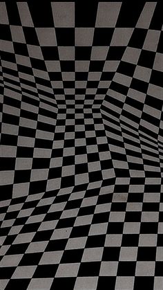 an abstract black and white checkerboard pattern is seen in this image, it looks like something from another time - lapse video game