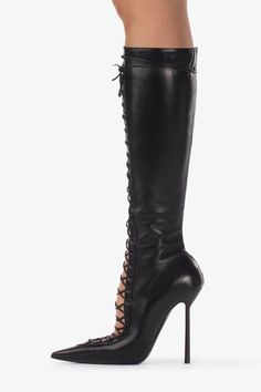 Knee High Stiletto Boots, Stiletto Boots, Boots Black, Stiletto Heel, Side Zip, Knee High, Stiletto Heels, Knee Length, Heel Height