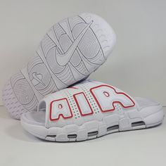 Up For Grabs Are The Nike Air More Uptempo Slide Sandals White University Red Fd9884-100 Multi Size. Brand New Without Box And Never Worn. Thanks Comfortable White Slip-on Sandals, Red Breathable Flat Sneakers, Comfortable Flat Red Sneakers, Comfortable Red Flat Sneakers, Comfortable Red Sneakers, Casual White Slip-on Sport Sandals, Nike Slides With Rubber Sole, Nike Open Toe Slides With Rubber Sole, Summer Streetwear Slide Sneakers