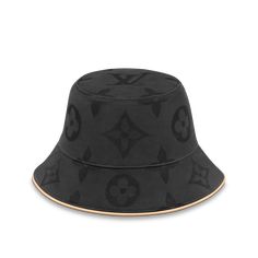 LOUIS VUITTON® - Dailygram Bucket Hat - Black Designer Black Bucket Hat, Designer Black Brimmed Hat, Luxury Black Adjustable Hats, Style Bucket Hat, Bucket Hat Black, Louis Vuitton Official, Bucket Hats, Timeless Handbag, Global Style