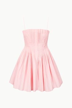 Cute Dresses For Dances, Best Party Dresses, Basque Waist, Bella Dress, Skort Dress, Pearl Pink, School Dresses, Pleated Bodice, Gowns With Sleeves