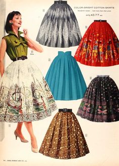 We are lucky to live in a world where pretty much anything goes, fashion-wise. It means that people can express themselves in all kinds of ways through clothing. But that doesn’t mean that everything is still very popular. One thing that’s fallen out of favor? The full and fantastic skirts of the 1950s. While you... Mode Rockabilly, 1950s Fashion Women, 50s Skirt, 50s Outfits, Mode Retro, 1950 Fashion, Poodle Skirt, Look Retro, Fashion 1950s