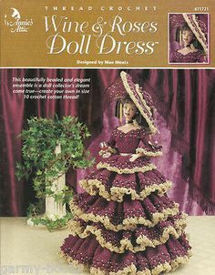 an image of a doll in a dress made out of yarn and crochet