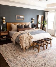 Bedroom Renovation Ideas, Bedroom Sitting Room, Bedroom Renovation, Christmas Room Decor, Bedroom Color Schemes, Remodel Bedroom, Renovation Ideas, Guest Bedrooms, Bedroom Colors