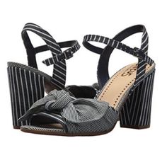 These Striped Heels Are Brand New And Super Cute! They Feature Bows Never Been Worn. Perfect To Wear For A Casual Summertime Look! Casual High Heels With Wrapped Heel, Casual Heels With Ankle Strap And Reinforced Heel, Casual Ankle Strap Heels With Reinforced Heel, Casual Heels With Wooden Heel And Medium Width, Casual 4-inch High Block Heels, Casual Block Heels With Wrapped High Heel, Casual High Block Heels With Wrapped Heel, Casual Block Heels With 4-inch Heel, Casual High Heels With Stacked Heel