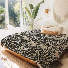 "A custom made duvet cover, with a beautiful black and cream Victorian pattern.  PROPERTIES: - Hidden zipper closure.  - Insert not included. - Includes interior ties in each corner. - Single sided print, the duvet cover is white inside.  - Printed using non-toxic inks. SIZE OPTIONS:     - Twin: 68\" x 88\" (173cm x 223.5cm),     - Twin XL: 68\" x 92\" (173cm x 234cm),     - Queen: 88\" x 88\" (223.5cm x 223.5cm),      - King: 104\" x 88\" (264cm x 223.5cm) MATERIAL PROPERTIES: The cover is made Black Sheets Bedroom Ideas, Beige Comforter, Bedroom Stuff, Material Properties, Black Sheets, Victorian Pattern, Single Ladies, Elegant Bedroom, Black And Beige