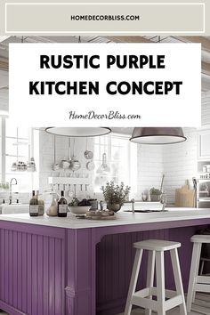 rustic purple kitchen Creative Kitchen Design