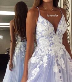 Sleeveless Lace Gown With Tulle Skirt, Sheer Lace Prom Gown, Lavender Fitted Tulle Dress, Fitted Lavender Tulle Dress, Floor-length Lace Back Dress For Debutante Ball, Lavender Tulle Ball Gown Dress, Spring Gala Gown With Lace Bodice, Spring Gown With Lace Bodice In Tulle, Elegant Lavender Lace Dress