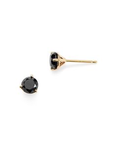 Bloomingdale's Black Diamond Stud Earrings in 14K Yellow Gold, 1.0 ct. t.w. - 100% Exclusive Diamond Studs Earrings, Black Diamond Earrings Studs, Black Diamond Studs, Exclusive Jewelry, Diamond Stud Earrings, Diamond Stud, Diamond Earrings Studs, Diamond Studs, Black Diamond