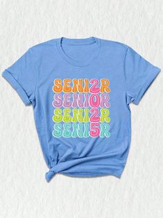 Get ready to celebrate an important milestone in style with our Graduation Shirt!  Whether you're a proud parent, a graduate yourself, or a support system for someone you love, this shirt will make a lasting impression on that special day. Designed with a touch of nostalgia, our Retro 2025 Senior T-shirt is the perfect way to commemorate your journey from the first day of school to graduation day and beyond.  The classic design takes you back in time, adding a sentimental touch to your school me Casual Short Sleeve Tops For Graduation Party, Graduation Party Letter Print Short Sleeve Tops, Graduation Party Tops With Letter Print And Short Sleeves, Graphic Print Short Sleeve Top For Graduation Party, Short Sleeve Tops With Graphic Print For Graduation Party, Casual Letter Print Tops For Graduation Party, Casual Short Sleeve T-shirt For Graduation Party, Casual Crew Neck T-shirt For Graduation Party, Crew Neck Tops With Letter Print For Graduation Party