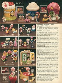 an advertisement for little people toys with pictures and instructions on it's side, including figurines