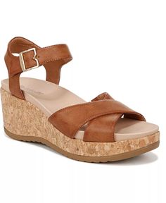 Dr. Scholl's - Citrine Sun Wedge Sandals Womens Sandals Wedges, Honey Brown, Fun In The Sun, Womens Wedges, Beach Shoes, Wedge Sandal, Hook And Loop, Custom Shoes, Cork Wedge