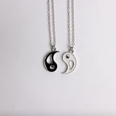 All orders are shipped within 1-3 business days (USA). Spiritual Silver Necklaces For Friendship, Silver Round Pendant Necklace For Friendship, Silver Clavicle Chain Necklace For Friendship, Yin Yang Necklace, Bff Necklaces, Ying Yang, Yin Yang, Washer Necklace, Fashion Accessories