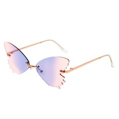 Purple & Pink Ombre Butterfly Sunglasses. Protect Your Eyes From The Sun In Unique, Fun Style With This Pair Of Sunglasses! These Butterfly-Shaped Sunglasses Feature A Purple And Pink Ombre Lens Color. Gold-Tone Color Frames, Purple & Pink Color Lenses. Measures 5" W X 2" H. Metal & Plastic Material. Cloud Frame Type. Icing Brand. Brand New With Tags Attached. Cloud Frame, Ombre Butterfly, Purple Pink Color, Shaped Sunglasses, Butterfly Sunglasses, List Ideas, Color Lenses, Butterfly Shape, Fun Style