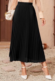 Trendy Fashion Women, First Order, Long A Line, Pleated Skirt, Fashion Clothes Women, Collage, Skirt, Pins