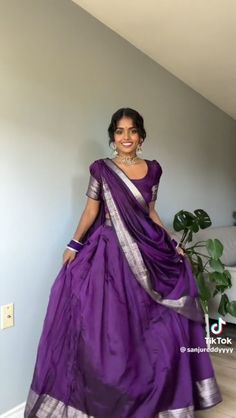 Silk Half Saree, Indian Dress Up, Trendy Outfits Indian, Half Sarees