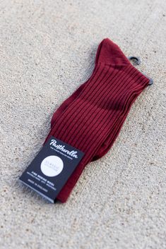 Knock their socks off! Details: Superfine Merino Wool Classic 5 x 3 Rib Traditional and timeless Seamless toe for extreme comfort Standard/Long Anklet Classic Solid Winter Socks, Classic Winter Socks, Classic Comfortable Solid Color Socks, Comfortable Classic Solid Color Socks, Fitted Red Cotton Socks, Comfortable Classic Socks, Classic Red Socks For Winter, Classic Ribbed Socks, Classic Fall Socks