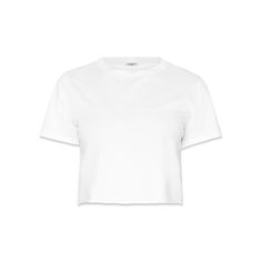 Women's basic cropped loose tee made with lightweight, ultra-comfortable soft jersey. Style detail includes crew neckline & raw hem on the bottom. 100% Cotton Care Instructions Machine wash cold, gentle cycle, with like colors. Tumble dry low. Cropped White Tee, Roblox Clothes, Plain White Tee, Jersey Style, Loose Tees, Plain Tees, Preppy Outfit, Womens Basic, White Tee