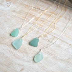 "This genuine sea glass pendant comes in a beautiful shade of aqua and available on a 16\" or 18\" sterling silver or gold filled chain. Colors range from light to semi-dark aqua. Sizes are approximately between 16-25mm (may be slightly larger or smaller). This is authentic sea glass so each piece is unique and one of a kind. If you have a preference in size please include a note and I'll do my best to accommodate you." Adjustable Seafoam Jewelry For Gifts, Adjustable Seafoam Jewelry As Gift, Clear Sea Glass Jewelry For Gifts, Clear Sea Glass Jewelry Gift, Clear Sea Glass Jewelry For Gift, Seafoam Sea Glass Jewelry For Gifts, Dark Aqua, Beachglass Jewelry, Sea Glass Pendant