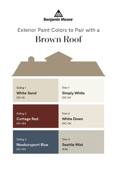 the exterior paint colors to pair with a brown roof