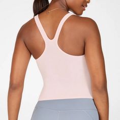 Fabletics Denise Sculptknit Tank In Pink Frost Size L Nwt $50 Removed From Bag, But Tag Is Still Attached Pink Seamless Tank Top For Gym, High Stretch Seamless Pink Tank Top, Sleeveless Pink Top For Pilates, Stretch Pink Tank Top For Pilates, Pink Stretch Seamless Sports Bra, Pink Breathable Seamless Activewear, Pink Seamless Tank Top For Pilates, Racerback Activewear With Built-in Bra For Loungewear, Pink Seamless High Stretch Activewear