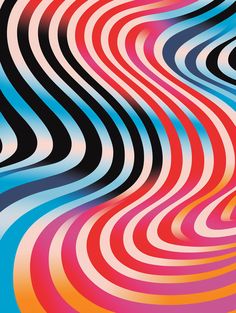 an abstract background with multicolored wavy lines