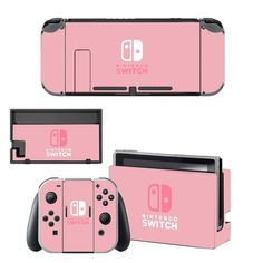 the nintendo switch is shown in pink