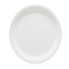 an empty white plate on a white background