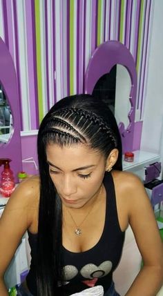 Lindo peinado 😍 Short Hairstyles Prom, Long Hairstyles Summer, Hairstyles Prom, Styles Hairstyles, Cute Braided Hairstyles, Hair Twist Styles