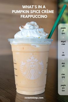 what's in a pumpkin spice creme frappuccino? - sweetteap com