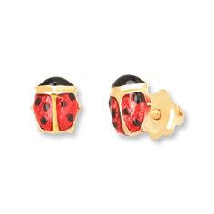 These delightful ladybug children's earrings are crafted of 14K yellow gold and decorated with enamel. The earrings secure with screw backs. Ladybug Earrings, Pearl Diamond Jewelry, Cross Jewelry Necklace, Fan Jewelry, Gold Stock, Jewelry Advice, Helzberg Diamonds, Jared The Galleria Of Jewelry, Diamond Wedding Rings Sets