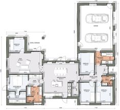 the floor plan for an apartment with three bedroom and two bathroom areas, including one living room