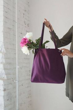 Eco bag in purple colour.So tender and stylish at the same. The shopper has a high density (240 g) and excellent type of material - luxury double thread.   This cotton eco bag is a perfect gift to a friend, sister or mother.  Size: 40*41 cm (15.7 *16.5 inch)  Handles length: 70 cm (27.6 inch) We are happy to make a custom order for you with any print, logo or embroidery you want. *Due to different screen settings color may vary slightly Bags Purple, Purple Tote Bag, Tote Bag With Pockets, Purple Colour, Eco Bag, Purple Bags, Shopping Tote Bag, Shopping Tote, Print Logo