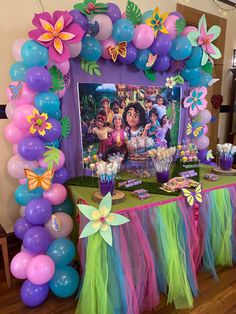 an image of a birthday party with balloons and decorations