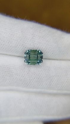 ⁣Bluish Green Sapphire - Emerald Cut 3.52 Ct. #U6887 Bluish Green, Green Sapphire, Emerald Cut, Emerald Green, Wedding Ring, Montana, Emerald, Sapphire, Wedding Rings